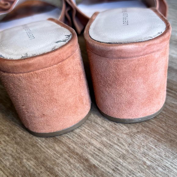 Loeffler Randall Vera Ruffled Suede Block Sandals Heels - Picture 8 of 11